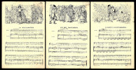 LOT 3 CPA  ANCIENNES- FRANCE-  ILLUSTRÉES E.MESPLES- CONTINES POUR ENFANTS AVEC PARTITION- - Musik