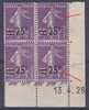 VARIETE N° 218  TYPE SEMEUSE  COIN DATE    NEUFS LUXES VOIR DESCRIPTIF - Unused Stamps