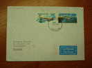 DENMARK Plane Stamps On COVER Unusual Destination Modern - Lettres & Documents