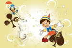 E-10zc/PC37^^   Fairy Tales , Pinocchio , ( Postal Stationery , Articles Postaux ) - Contes, Fables & Légendes