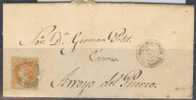 ESCA52-L3424DM. VILLANUEVA DE LA SERENA(Badajoz)  A ARROYO DEL PUERCO(Caceres).1860.(Ed 52).MUY BONITA - Cartas & Documentos