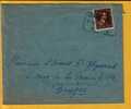 645 Op EXPRES Brief Met Telegraafstempel COMINES-KOMEN   (VK) - 1936-1957 Offener Kragen
