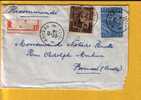 771+808 Op Brief Aangetekend Met Stempel BOUSSU 2 (VK) - 1948 Exportation