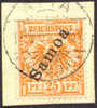 German Samoa #55 XF Used 25pf On Paper From 1900 - Samoa