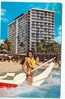 HI - HAWAII - HONOLULU - OUTRIGGER HOTEL - WOMAN On The BEACH - FEMME - PLAGE - PALMIER - PALM - Scan Recto-verso - Honolulu