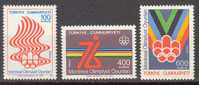 Turkey 1976 Mi. 2398-2400 Olympic Games Olymipsche Sommerspiele Montreal MNH - Ongebruikt