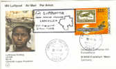 Gabon - Premier Vol Libreville Lagos Francfort Frankfurt 1985 Par DC 10  Lufthansa - Other & Unclassified