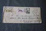 1950 A.O.F.AFRIQUE OCCIDENTALE FRANCAISE AGBOVILLE COTE D´ IVOIRE LETTRE Recom OMEC CACHET MANUEL P/ CHICAGO USA P/AVION - Storia Postale