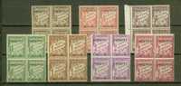 ANDORRE TAXES N° 2 à 8 ** Blocs De 4 - Unused Stamps