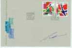 Fdc De Norvège,1062-63 ,jeux Olympiques De Lillehammer,  Drapeaux Et Site  Olympique,1992 - Unused Stamps