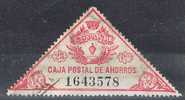 Caja Postal De Ahorros , Num 17, 25 Pts. º - Steuermarken/Dienstmarken