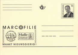 CP Illustrée - 16 F  Brun - Albert II MVTM Type II - Marcofilie - Halle - Illustrated Postcards (1971-2014) [BK]