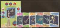 CUBA SPACE Set  + MS  MNH - South America