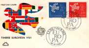 Luxembourg . Busta FDC - Europa 1961 - 1961