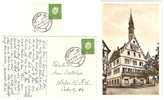 AK Weinheim A. D. B. Rathaus UHR BRUNNEN Briefkasten -4.5.59.--7 (17a) WEINHEIM BERGSTR) G Nach Laboe Bei Kiel - Weinheim