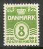 Denmark 1940 Mi. 260  8 Ø Numbers And Waves Wellenlinien MH* - Ungebraucht