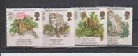 Great Britain 1986, MNH Nature Conservation, Europa, Endanger Species, Owl, Cat, Frog, Martin, - Frogs