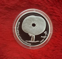 LATVIA 2010 SILVER COIN 1 LATS - Declaration Of Independence + Flover + Millstone PROOF - Latvia