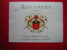 ETIQUETTE -ROSAMBRE VIN 12°-ETIENNE POULET  & FILS  NEGOCIANTS A BEAUNE (COTE D'OR ) - Rotwein