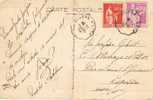 Postal ROANNE A España 1934. Ambulance Roanne-Lyon - 1932-39 Paz