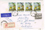 Carta, ,aerea, Certificada, ZIELONA 1963 ( Polonia) Cover, Lettre, Letter - Brieven En Documenten