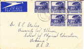 1947 Air Mail Letter To USA - Lettres & Documents