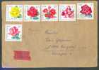 DDR Lettre Recommandé Einschreiben Flora Rose Rozen Roos (K43) - Rose