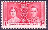 British Somaliland 1937 KG VI Coronation 1Anna Mint - Somaliland (Protettorato ...-1959)