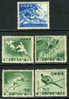 Japan #417-21 Mint Never Hinged Sports Singles From 1948 - Neufs