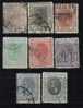 Rumänien; 1900/11; Michel 127/44 O; König Karl I; 8 Werte - Used Stamps
