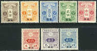 Japan Offices In China #22-29 Mint Hinged Short Set From 1913 - Nuovi