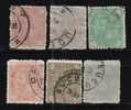 Rumänien; 1890/1; Michel 83/9 O; König Karl I; 6 Werte - Used Stamps