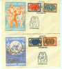 Luxembourg  -  Nations Unies  -  2 Lettres FDC Illustrée De 1955  -  Tracteur  -  épée  -  Enfants - Covers & Documents