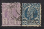 Rumänien; 1885/89; Michel 61 + 68 O; König Karl I - Gebruikt