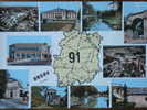 91 - ORSAY - Multivues Avec Carte Du Département De L´ ESSONNE. (CPSM) - Orsay