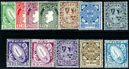 Ireland #106-17 Mint Hinged Definitive Set From 1940-42 - Neufs