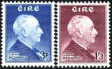 Ireland #157-58 Mint Hinged Redmond Set From 1957 - Nuevos