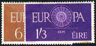 Ireland #175-76 Mint Hinged Europa Set From 1960 - Nuevos