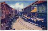 ASIA - PHILIPPINE ISLAND - BIONONDO - MANILA - ESCOLTA STREET - SHOPS - HORSE DRAWN CARRIAGES - - Philippines