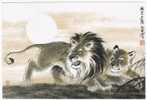 Lion - Lions Couple, Traditional Chinese Painting By SHI Yongcheng, China - Leeuwen