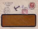 CALVADOS-CAEN-TAXE 1F DU 12-12-1942 -1F50 MARECHAL - 1859-1959 Lettres & Documents