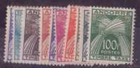 ANDORRE N° 32/41* TAXE  NEUF AVEC CHARNIERE - Unused Stamps