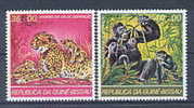 GUINEE BISSAU PA37/38a Faune - Léopard - Gorille - Gorilla