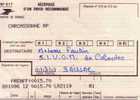 31- Récépissé D´un Envoi Recommandé Carcassonne 1986 - Brieven En Documenten