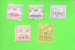 THAILAND - 5 Different Bus Tickets - Monde