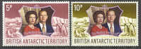 British Antarctic Territory 43-44 Mint Never Hinged Silver Wedding Issue From 1972 - Nuevos