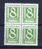 Chiffre, 337 ** Bloc De 4  (1 Timbre Avec Charnière), Cote 75 € - Unused Stamps