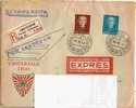 Rare !  1950 Enveloppe-NEDERLAND PAYS BAS-UNIVERSAL LIGO - Espéranto + Recommandita +Express - Esperánto