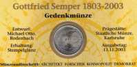 Semper-Oper Deutschland Numisblatt 6/2003 Mit 2371 10-KB SST 36€ Dresden - Duitsland