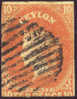 Ceylon #10 Used 10p Victoria From 1857 - Ceilán (...-1947)